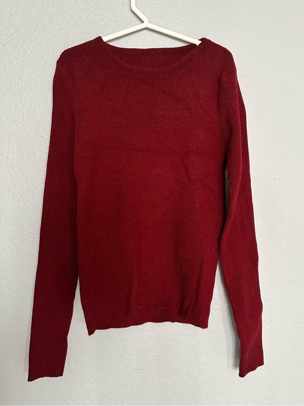 Red Ribbed Longsleeve - Picture 2 of 2